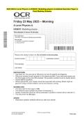 2025 OCR A Level Physics A H556&sol;01 Modelling physics Combined Evaluation Paper & Grading Guide