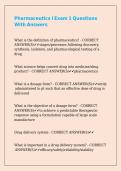 Pharmaceutics I Exam 1 Questions With Answers
