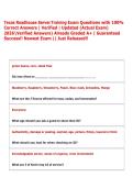 Texas Roadhouse Server Training Exam Questions with 100&percnt;  Correct Answers &vert; Verified &vert; Updated &lpar;Actual Exam&rpar;  2026Verified Answers&rpar; Already Graded A&plus; &vert; Guaranteed  Success&excl;&excl; Newest Exam &vert;&vert; Just Released&excl;&excl;  