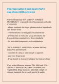 Pharmaceutics Final Exam Part I questions With answers 
