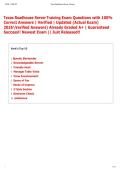 Texas Roadhouse Server Training Exam Questions with 100&percnt;  Correct Answers &vert; Verified &vert; Updated &lpar;Actual Exam&rpar;  2026Verified Answers&rpar; Already Graded A&plus; &vert; Guaranteed  Success&excl;&excl; Newest Exam &vert;&vert; Just Released&excl;&excl; 