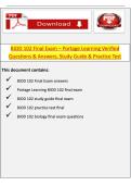 BIOD 102 Final Exam &ndash; Portage Learning Verified Questions & Answers&comma; Study Guide & Practice Test