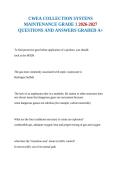 CWEA COLLECTIONS GRADE 1 2026-2027 QUESTIONS AND ANSWERS GRADED A&plus;