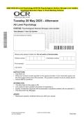 2025 OCR AS Level Psychology H167&sol;02 Psychological themes through core studies  Combined Evaluation Paper & Grading Guide