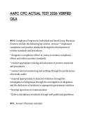 AAPC CPC ACTUAL TEST 2026 VERIFIED Q&A