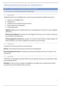 Samenvatting&colon; orthopedagogisch werken 1