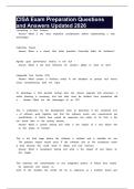 CISA Exam Preparation Questions and Answers Updated 2026