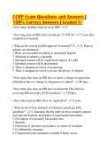 CCRP Exam Questions and Answers &vert; 100&percnt; Correct Answers &vert; Graded A&plus;