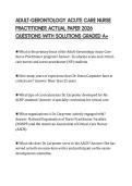 ADULT-GERONTOLOGY ACUTE CARE NURSE PRACTITIONER ACTUAL PAPER 2026 QUESTIONS WITH SOLUTIONS GRADED A&plus;