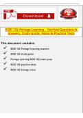 BIOD 102 Portage Learning Exam Prep &ndash; Verified Questions & Answers&comma; Study Guide & Practice Tests
