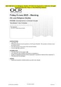2025 OCR AS Level Religious Studies H173&sol;03 Developments in Christian thought  Combined Evaluation Paper & Grading Guide