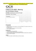 2025 OCR AS Level Religious Studies H173&sol;06 Developments in Buddhist thought  Combined Evaluation Paper & Grading Guide