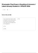 Divemaster Final Exam A Questions & Answers &vert; Latest Already Graded A&plus; UPDATE 2026