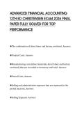 ADVANCED FINANCIAL ACCOUNTING 13TH ED CHRISTENSEN EXAM 2026 FINAL PAPER FULLY SOLVED FOR TOP PERFORMANCE