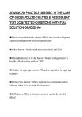 ADVANCED PRACTICE NURSING IN THE CARE OF OLDER ADULTS CHAPTER 5 ASSESSMENT TEST 2026 TESTED QUESTIONS WITH FULL SOLUTION GRADED A&plus;