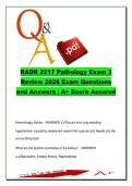 RADR 2217 Pathology Exam 3 Q&A 120&plus; Questions &ndash; Urinary Nervous System Diseases Tumors Stroke