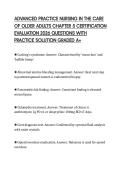 ADVANCED PRACTICE NURSING IN THE CARE OF OLDER ADULTS CHAPTER 5 CERTIFICATION EVALUATION 2026 QUESTIONS WITH PRACTICE SOLUTION GRADED A&plus;