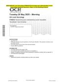 2025 OCR AS Level Sociology H180&sol;02 Researching and understanding social  inequalities Combined Evaluation Paper & Grading Guide