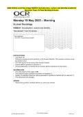 2025 OCR A Level Sociology H580&sol;01 Socialisation&comma; culture and identity Combined Evaluation Paper & Grading Guide