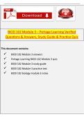 BIOD 102 Module 3 &ndash; Portage Learning Verified Questions & Answers&comma; Study Guide & Practice Quiz