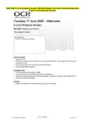 2025 OCR A Level Religious Studies H573&sol;02 Religion and ethics Combined Evaluation Paper & Grading Guide