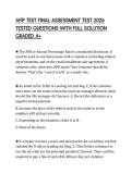 AFIP TEST FINAL ASSESSMENT TEST 2026 TESTED QUESTIONS WITH FULL SOLUTION GRADED A&plus;