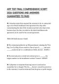 AFIP TEST FINAL COMPREHENSIVE SCRIPT 2026 QUESTIONS AND ANSWERS GUARANTEED TO PASS