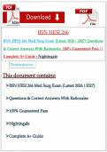 BSN HESI 266 Med Surg Exam &lpar;Latest 2026 &sol; 2027&rpar; Questions & Correct Answers With Rationales&comma; 100&percnt; Guaranteed Pass &vert;&vert; Complete A&plus; Guide - Nightingale