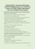 NUR 2356 MDC 1 Final Exam 2026 Update  &vert;NUR2356 Multidimensional Care 1 Final Exam  Version A & B With Complete 300 Questions  And Correct Detailed Answers&vert;Agrade 
