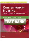 TESTBANK - Contemporary Nursing&colon; Issues&comma; Trends&comma; and Management&comma; 7th Edition by Cherry & Jacob