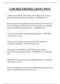 CJIS RECERTIFICATION TEST  QUESTIONS AND ANSWERS 2026