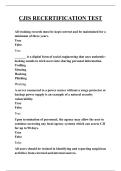 CJIS RECERTIFICATION TEST QUESTIONS AND ANSWERS 2026