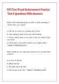 NYS Tow Truck Endorsement Practice Test 4 Questions With Answers&period;