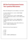 NYS Tow Truck Endorsement Practice Test 1 questions With Answers