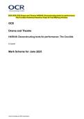 2025 OCR GCE Drama and Theatre H459&sol;46&colon; Deconstructing texts for performance&colon; The Crucible Combined Evaluation Paper & Grading Guide