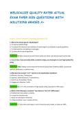 WELOCALIZE QUALITY RATER ACTUAL EXAM PAPER 2026 QUESTIONS WITH SOLUTIONS GRADED A&plus;