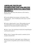 AIRFRAME PREPWARE EXAMINATION TEST 2026 SOLVED QUESTIONS WITH FULL SOLUTION GRADED A&plus; 