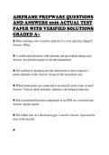AIRFRAME PREPWARE QUESTIONS AND ANSWERS 2026 ACTUAL TEST PAPER WITH VERIFIED SOLUTIONS GRADED A&plus;