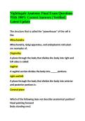 Nightingale Anatomy Final Exam Questions  With 100&percnt; Correct Answers &vert; Verified &vert;  Latest Update