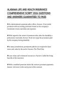 ALABAMA LIFE AND HEALTH INSURANCE COMPREHENSIVE SCRIPT 2026 QUESTIONS AND ANSWERS GUARANTEED TO PASS