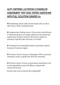 ALPP CERTIFIED LACTATION COUNSELOR ASSESSMENT TEST 2026 TESTED QUESTIONS WITH FULL SOLUTION GRADED A&plus;