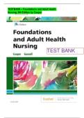 TESTBANK &ndash; Foundations and Adult Health Nursing&comma; 8th Edition by Cooper
