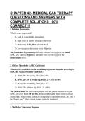 CHAPTER 42- MEDICAL GAS THERAPY QUESTIONS AND ANSWERS WITH COMPLETE SOLUTIONS 100&percnt; CORRECT&excl;&excl;&excl;