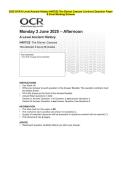 2025 OCR A Level Ancient History H407&sol;22 The Eleven Caesars Combined Evaluation Paper & Grading Guide