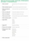 AICE Travel and Tourism Chapter 1 Study Guide - Verified Questions and Answers - A&plus; Guaranteed Success