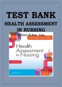 Test Bank for Health Assessment in Nursing &lpar;6th Edition&rpar; by Weber and Kelley