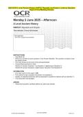 2025 OCR A Level Ancient History H407&sol;21 Republic and Empire Combined Evaluation Paper & Grading Guide