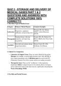 QUIZ 2 - STORAGE AND DELIVERY OF MEDICAL GASES PART 1 & 2 QUESTIONS AND ANSWERS WITH COMPLETE SOLUTIONS 100&percnt; CORRECT&excl;&excl;&excl;