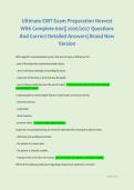 Ultimate EMT Exam Preparation Newest  With Complete 600&vert;&vert; 2026&sol;2027 Questions  And Correct Detailed Answers&vert; Brand New  Version 