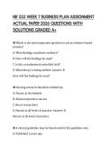 NR 533 WEEK 7 BUSINESS PLAN ASSIGNMENT ACTUAL PAPER 2026 QUESTIONS WITH SOLUTIONS GRADED A&plus;